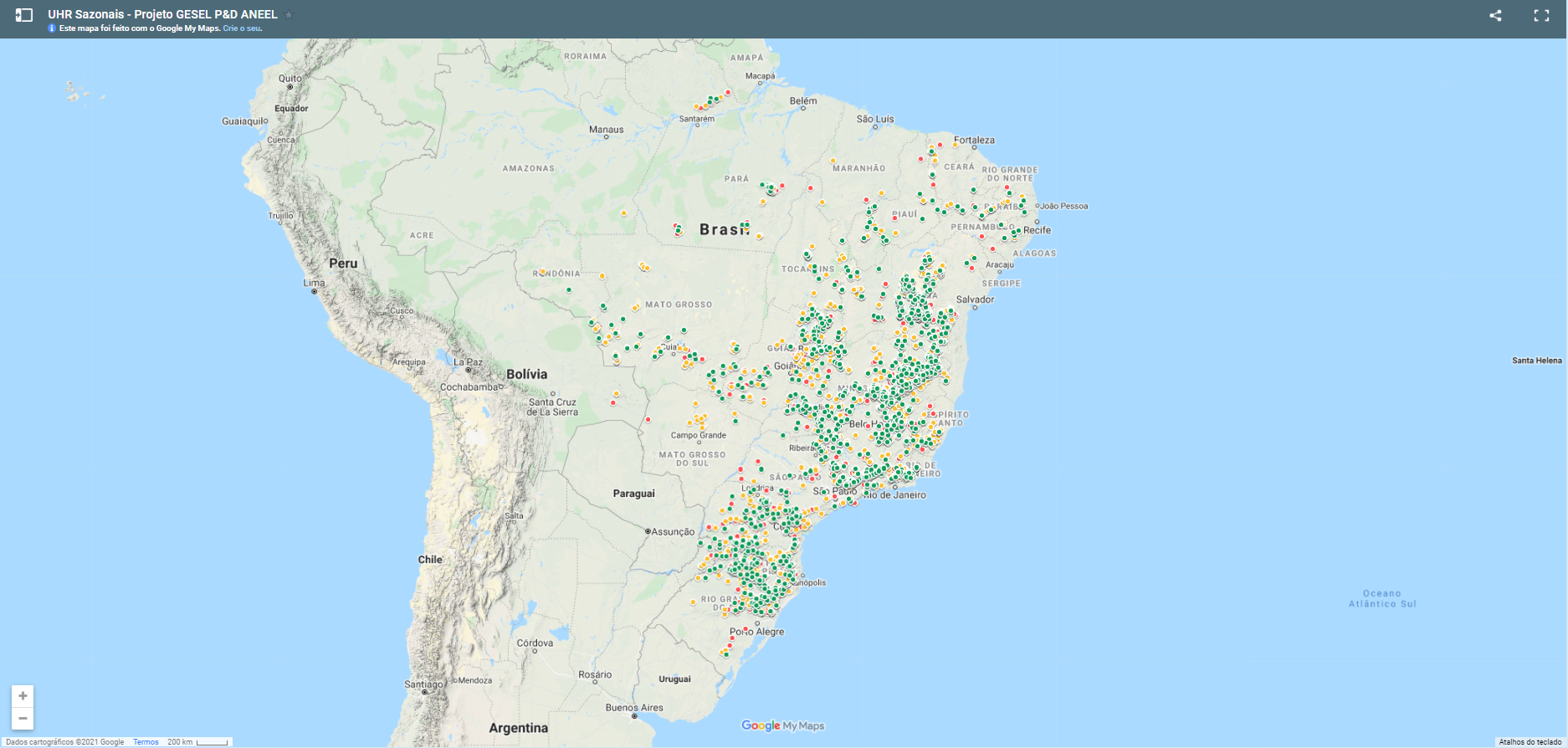 Mapeamento de UHR Mensais, Sazonais e Plurianuais no Brasil são realizas em estudo do Gesel.